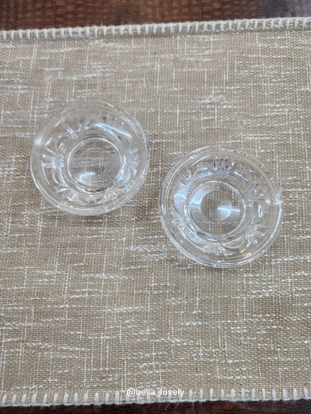 Set Of 2 Clear Glass Cabdle Holders